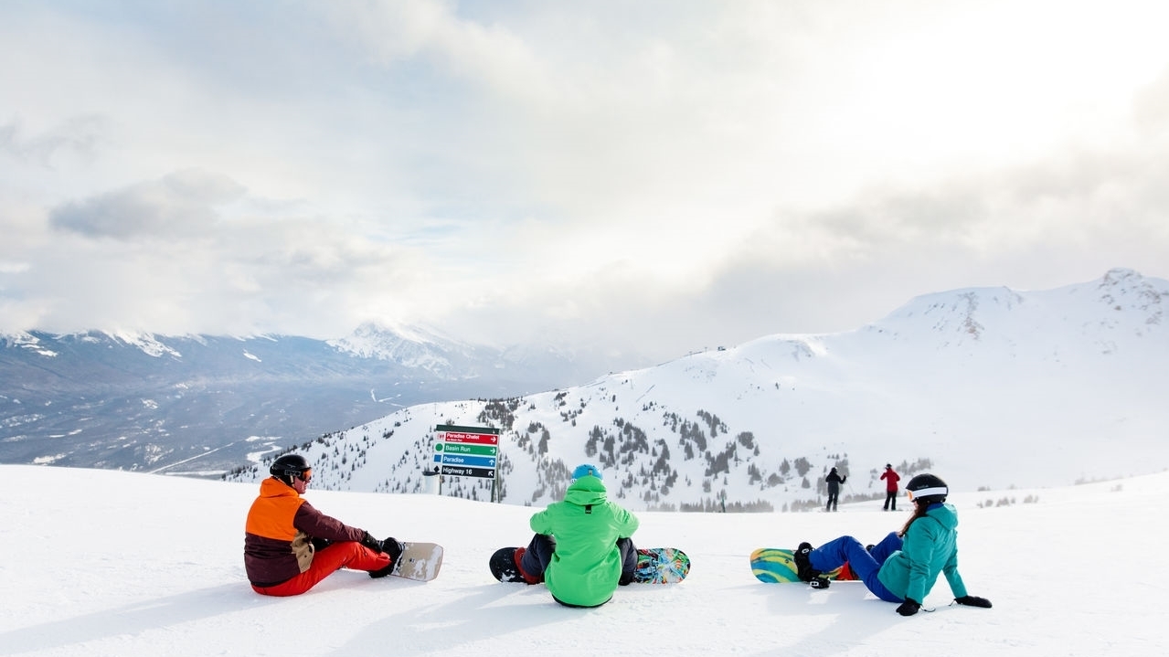 Marmot Basin Snowboarders