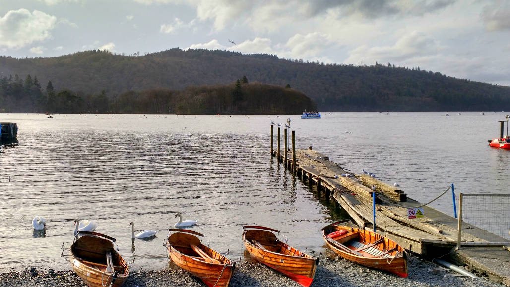 Rowing boats Lake Windermere England