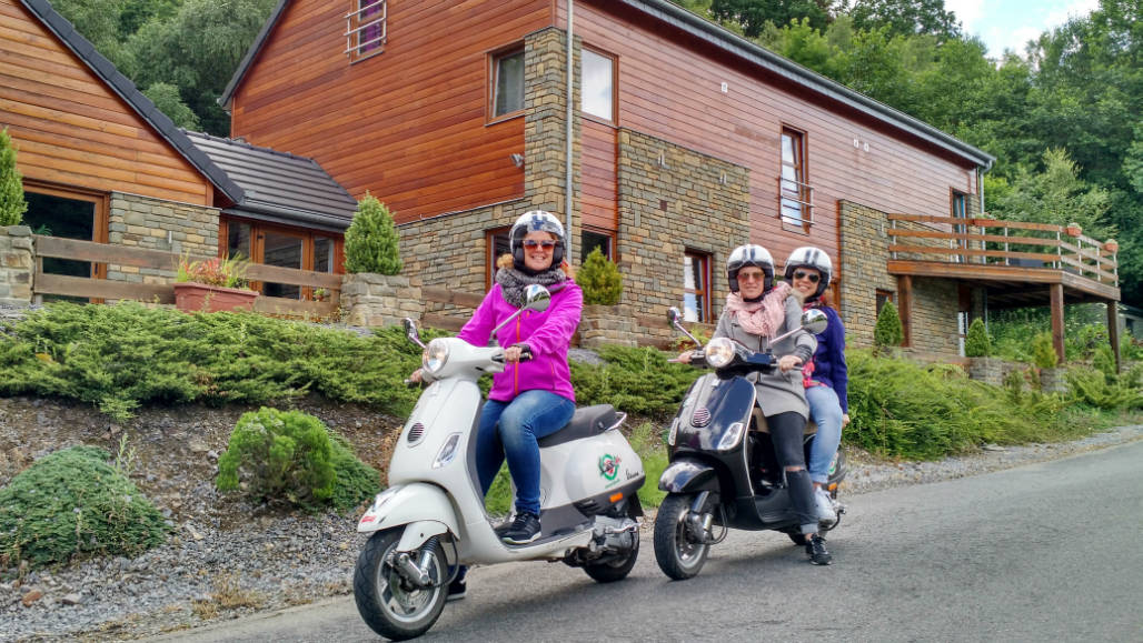 Ardennen scooter Vespa rijden