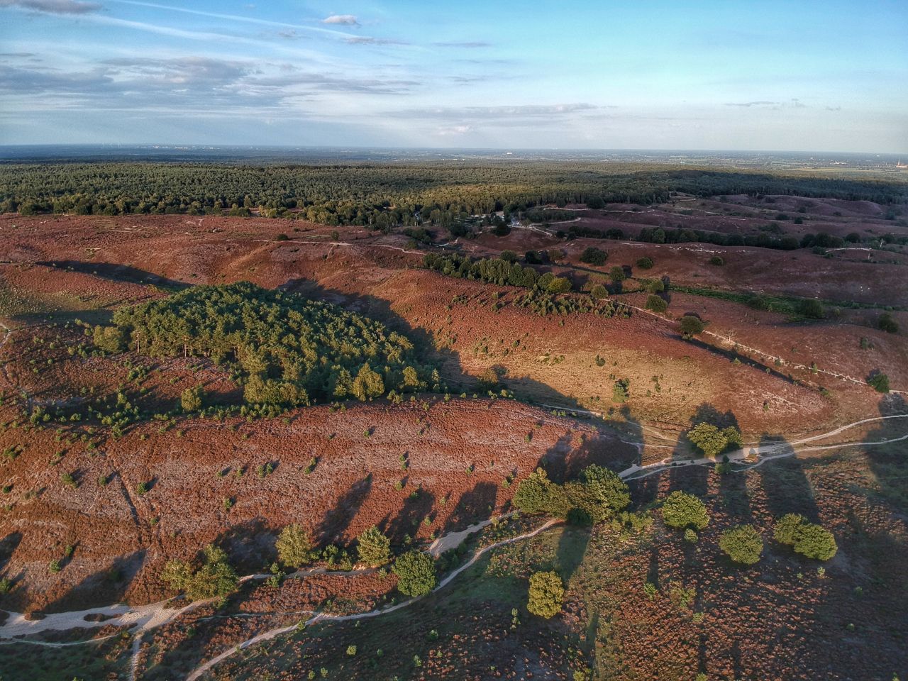 De Posbank Veluwe zonsondergang