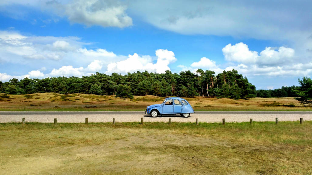 Veluwe 2CV oldtimer natuur eigen land