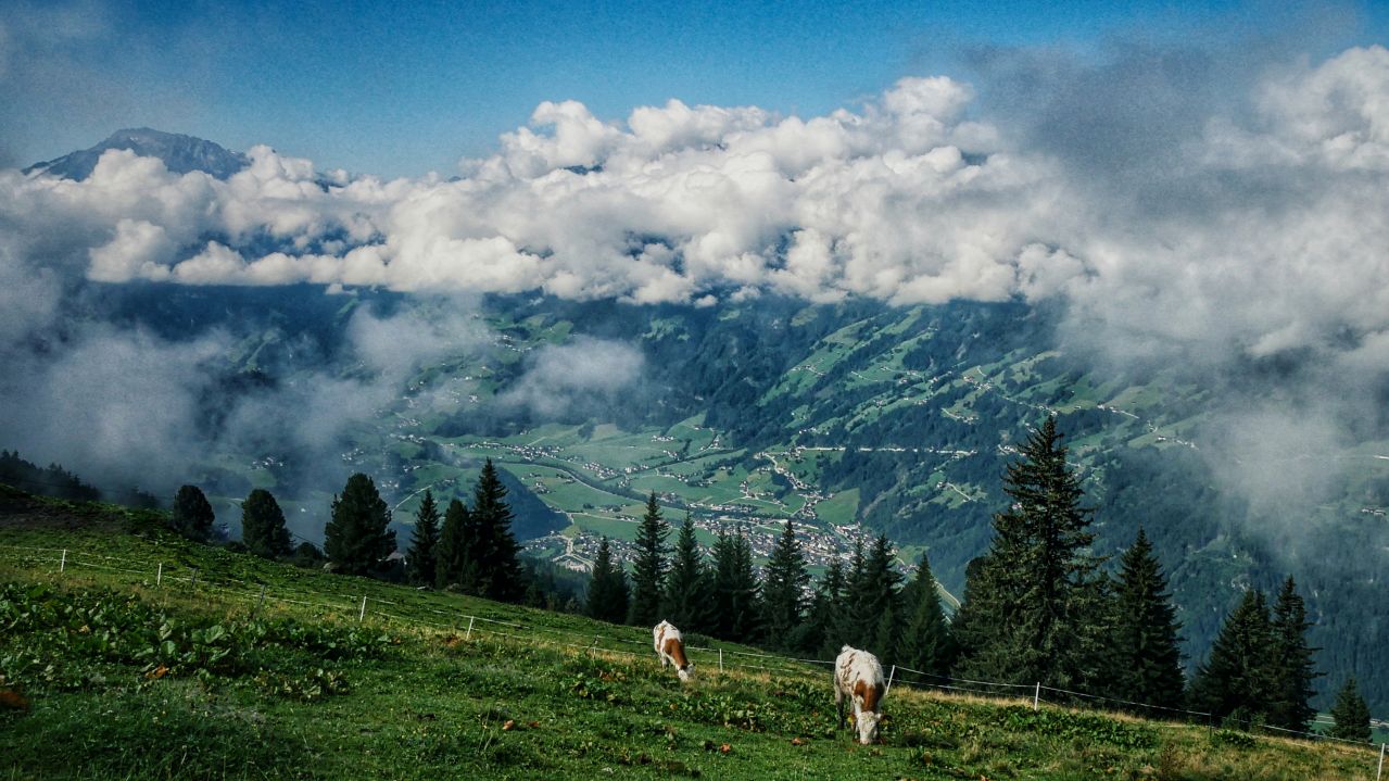 Zillertal Tirol Oostenrijk uitzicht bergen