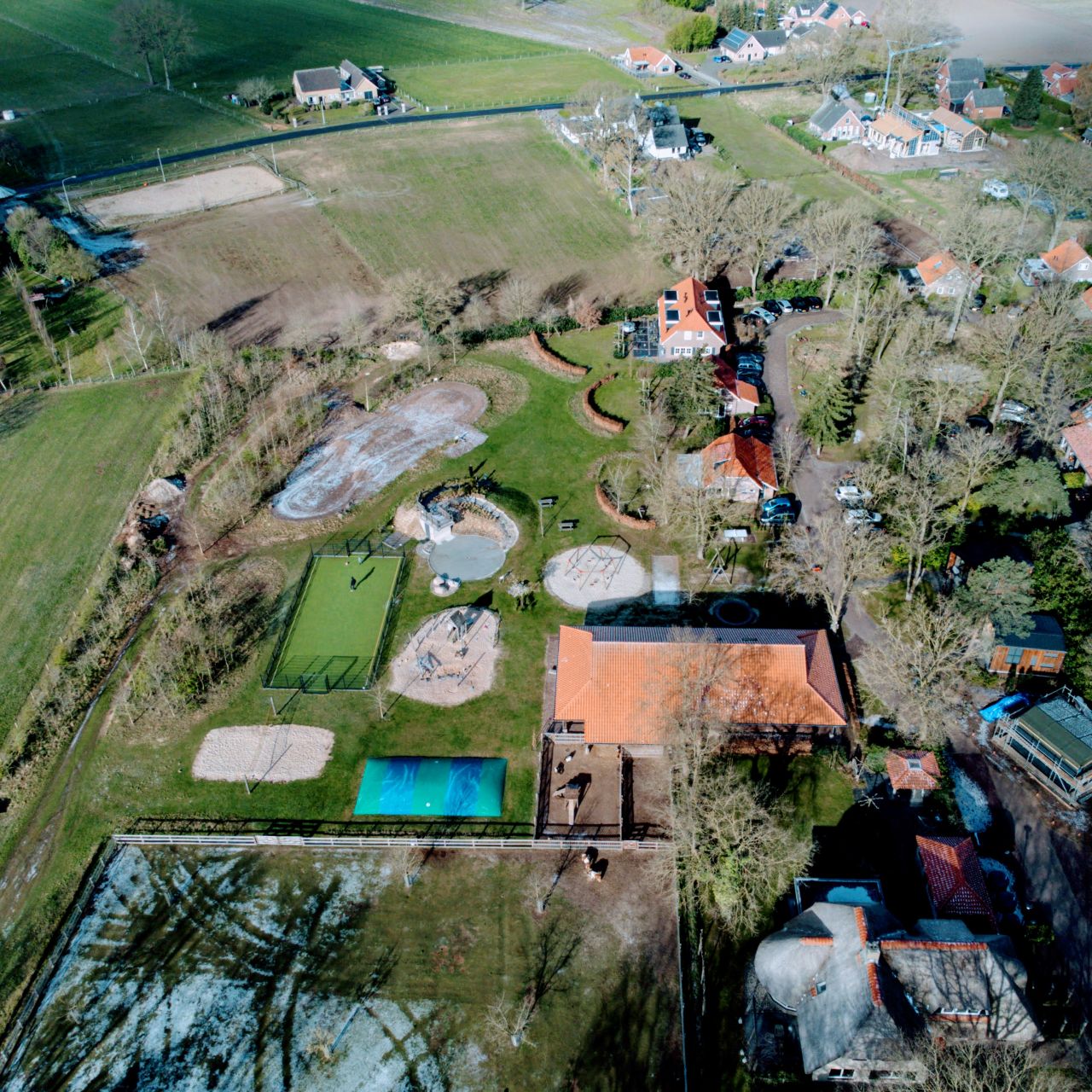 Vakantiepark Erve Kleilutte kleinschalig Twente drone 2