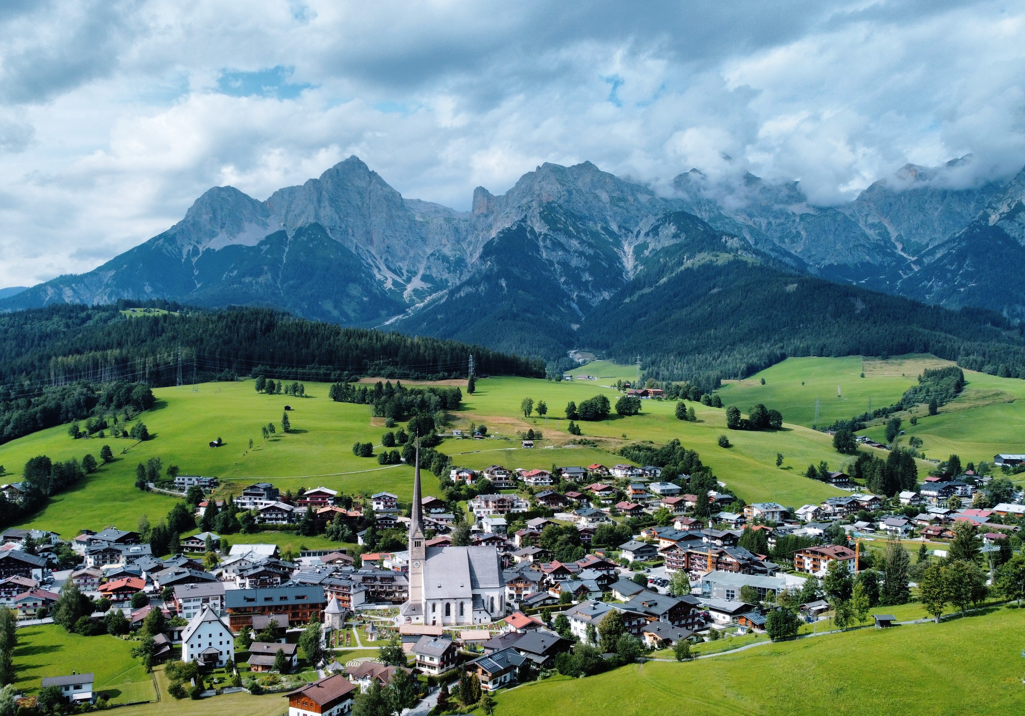 Familiehotel Tante Frida Maria Alm drone 6