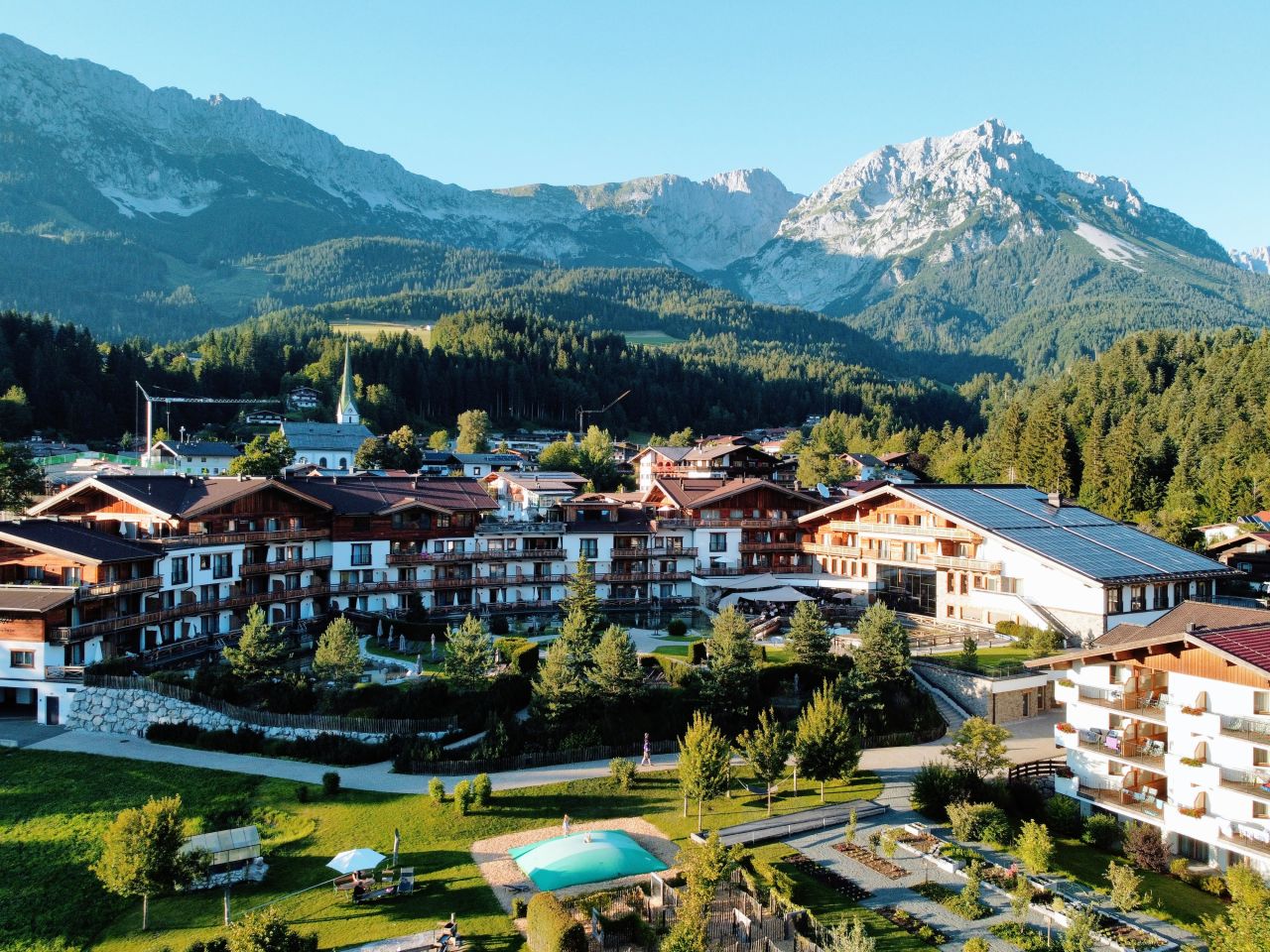 Hotel Kaiser in Tirol Scheffau drone 6
