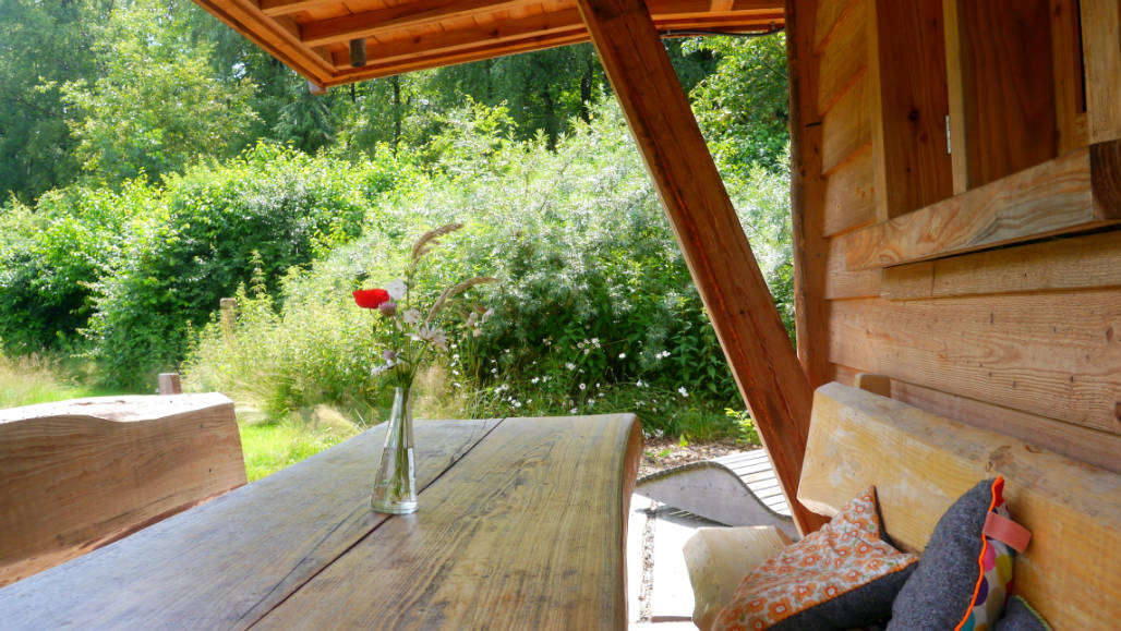 Vakantiehuisje Veluwe houten natuurhuis