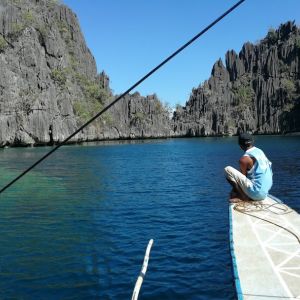 Foto twin lagoon man